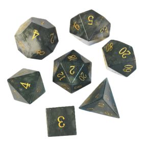 Dice Board Game Casual Game Multi-sided Digital Sieve Seven Tablets Suit (Option: Aquatic Grass)