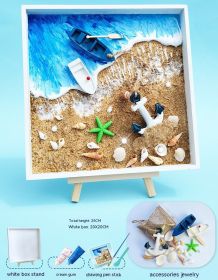 DIY Handmade 3D Texture Painting (Option: Apricot harbour)