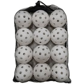 74mm40 Hole 26g Plastic Pickleball Weifu Holed Balls Pickleball Black Net Pocket Suit 12 PCs (Color: White)
