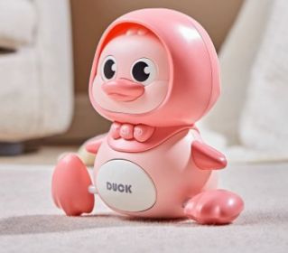 Walking Swing Chicken Moving Little Duck Electric Climbing Duck Twisting Butt Chicken Toy Children Baby (Option: Pink-Without Battery)