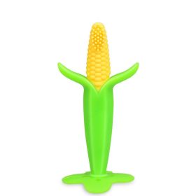 Baby 3D Banana Corn Fruit Silicone Gum Teeth Grinding Stick Toy (Option: Dark green corn)