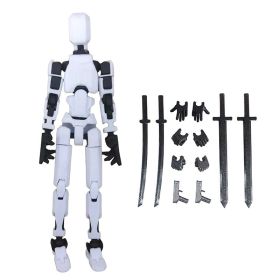 3D Printing More Than Movable Joint Doll Lucky 13 Full Body Movable Robot (Option: White Black)