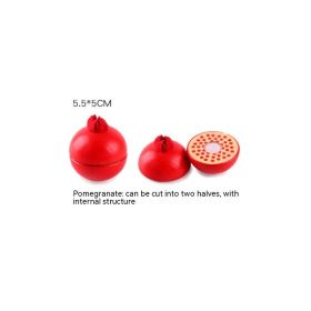Wooden Vegetable Magnetic Children's Play House Cut Fruit Toys (Option: Pomegranate)