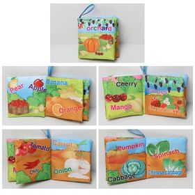 Children's Baby Cognition Cloth Book Early Education (Option: Vegetables)