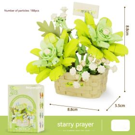 Particles Creative DIY Toy Building Blocks Flowers Secret Words (Option: Stars Pray)