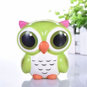 PU Big Eye Owl Slow Rebound Decompression Toy (Option: Green-12x10cm)