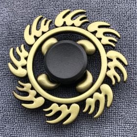 Bronze Alloy Fingertip Gyro Relieving Spinning Top Rotating Hand Spinner (Option: Flame style)