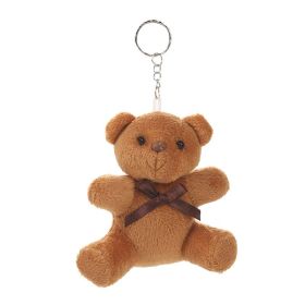 Bow Tie Teddy Bear Plush Toy Little Bear Doll Small Pendant (Option: Dark Brown-9cm)