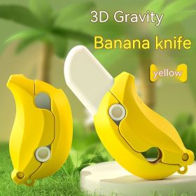 Mini Banana Radish Knife Decompression Toy (Option: Short, Yellow)