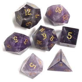 Dice Board Game Casual Game Multi-sided Digital Sieve Seven Tablets Suit (Option: Amethyst)