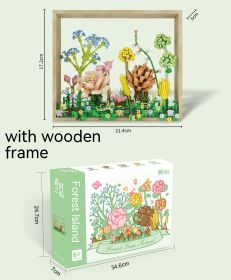 Building Block Model Assembled Flower Simulation Desktop Decoration (Option: 2127 Senzhiyu)
