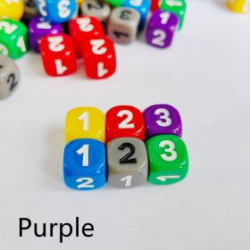 Color Digital Dice Teaching Children's Game Computing Teaching Aids (Color: Purple)