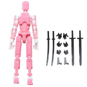 3D Printing More Than Movable Joint Doll Lucky 13 Full Body Movable Robot (Option: Pink White)