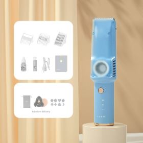 Baby Automatic Hair-absorbing Hair Clipper; Electric Clipper; Mute Shaving Electric Clipper; Household Quiet Children's Artifact (Color: Upgrade 2nd Generation Far Peak Blue)