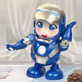 Electronic Robot Toy Smart Walking Dancing Robot; Singing Music Robot With Musical And Colorful Lights (Style: Female Steel)