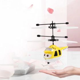 1pc Induction Intelligent Gesture Remote Control Helicopter; Boys Girls Children Suspension Aircraft (Color: Yellow)
