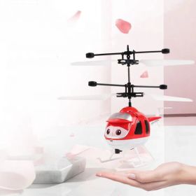 1pc Induction Intelligent Gesture Remote Control Helicopter; Boys Girls Children Suspension Aircraft (Color: Red)