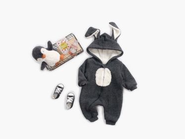 Baby Cartoon Shape Design Soft Fleece Thickened Romper In Autumn & Winter (Size/Age: 90 (12-24M))
