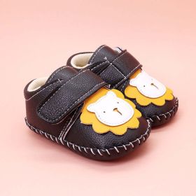 Baby Cartoon Bear Patched Pattern Soft Sole Toddler Shoes Indoor (Size/Age: Insole Length 11.00 cm)