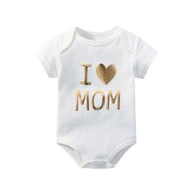 Baby Solid Color Printed Pattern Cute Triangle Onesies (Size/Age: 80 (9-12M))