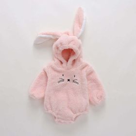 Baby Embroidered Pattern Rabbit Ear Design Thickened Onesies Bodysuit (Size/Age: 66 (3-6M))
