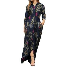 2023 Autumn Casual Fashion Women Dress Single-breasted Long Sleeve (size: 2)