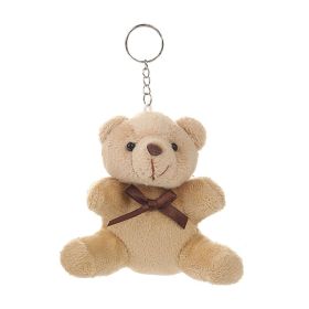 Bow Tie Teddy Bear Plush Toy Little Bear Doll Small Pendant (Option: Light Brown-9cm)