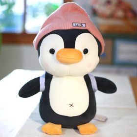 Cute Little Penguin Plush Toy Doll Children (Option: Pink Hat-23cm)