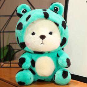 Cute Cartoon Transformation Dinosaur Bear Plush Doll (Option: Frog-25cm)