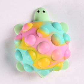 3D Stress Relief Ball Silicone Decompression Toy Turtle Decompression Vent Ball Children's Educational Toys Squeezing Toy (Option: Green Red Yellow)