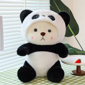 Little Bear Doll Transformation Giant Panda Teddy Plush Toy (Option: Panda-40cm)