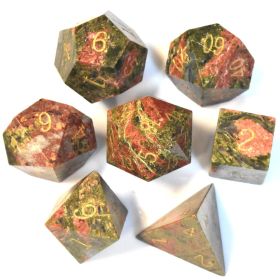 Dice Board Game Casual Game Multi-sided Digital Sieve Seven Tablets Suit (Option: Unakite)