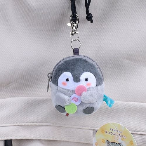 Toast Bread Penguin Coin Purse Mini Pendant Doll Keychain