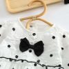 Baby Girl Polka Dot Pattern Bow Decoration Bodysuit With Headband