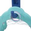 5 in 1 Slide and Swing Playing Set, Toddler Extra-Long Slide with 2 Basketball Hoops, Football, Ringtoss, Indoor Outdoor
