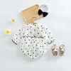 Baby Girl Polka Dot Pattern Bow Decoration Bodysuit With Headband