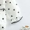 Baby Girl Polka Dot Pattern Bow Decoration Bodysuit With Headband