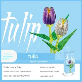 Colorful Purple Rose Preserved Flower Ornaments (Option: High Permeability Tulip)