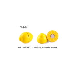 Wooden Vegetable Magnetic Children's Play House Cut Fruit Toys (Option: Lemon)