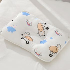 Baby Cartoon Supplies Anti-deviation Head Memory Foam Baby Pillow (Option: Cow-30x20cm)