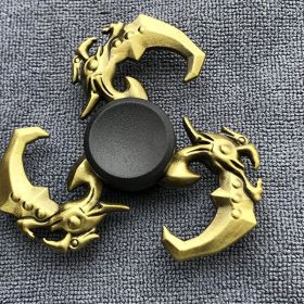 Bronze Alloy Fingertip Gyro Relieving Spinning Top Rotating Hand Spinner (Option: Judgment for Xuling City)