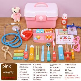Children's Simulation Play House Doctor Toy Suit (Option: Pink All Set)