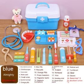 Children's Simulation Play House Doctor Toy Suit (Option: Blue All Set)