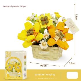 Particles Creative DIY Toy Building Blocks Flowers Secret Words (Option: Summer Vision)