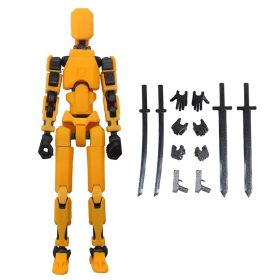 3D Printing More Than Movable Joint Doll Lucky 13 Full Body Movable Robot (Option: Orange Black)