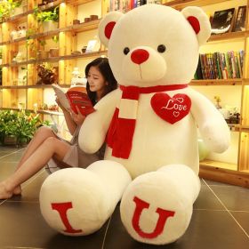 Large Plush Toy Teddy Bear Birthday Gift (Option: Red Scarf IU-Total length 260cm)