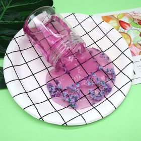 Colored Clay Fruit Puree Fruit Slices Crystal Mud Soft Boxed Pressure Reduction Toy (Option: Purple Grape Pieces 150ml)
