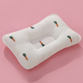 Baby Cartoon Supplies Anti-deviation Head Memory Foam Baby Pillow (Option: Carrot-30x20cm)