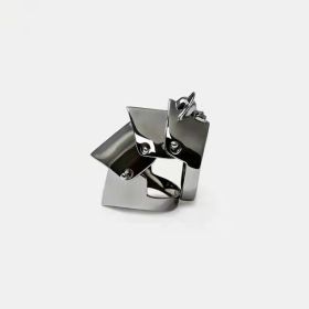 Queen Mother's Four-section Armor Ring Punk Armor Knuckle Ring (Option: Black-No8)