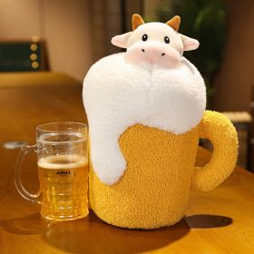 Home Decoration Beer Cow Doll Pillow (Option: Cow Beer-50cm)